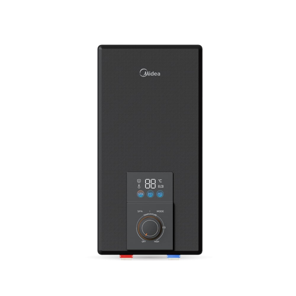 เครื่องทำน้ำอุ่น Midea  MWH-38EMBNTH(B)-BB 3800 วัตต์ สีดำ (ไม่รวมติดตั้ง)